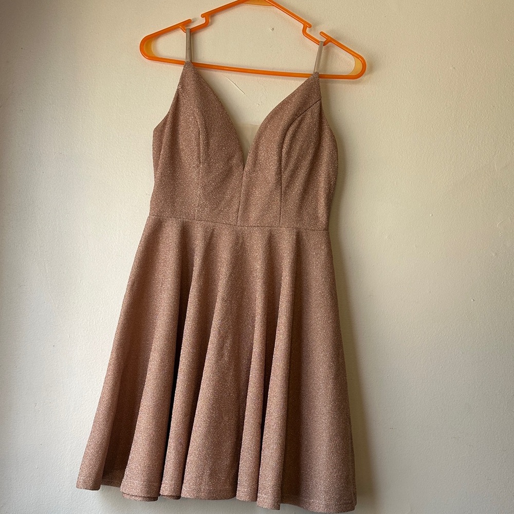 Ever Pretty Tan Sleeveless Mini Dress